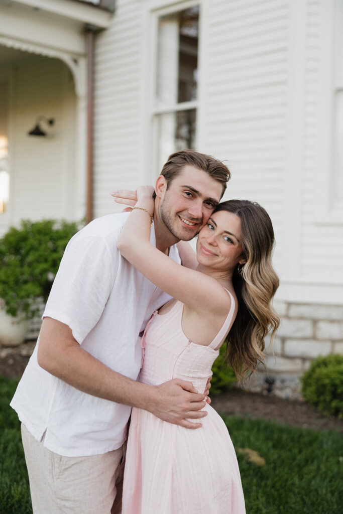 romantic and playful engagement session