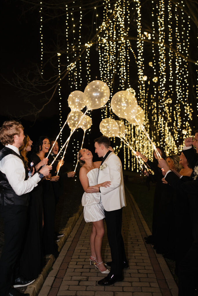 cute couple after their reception party