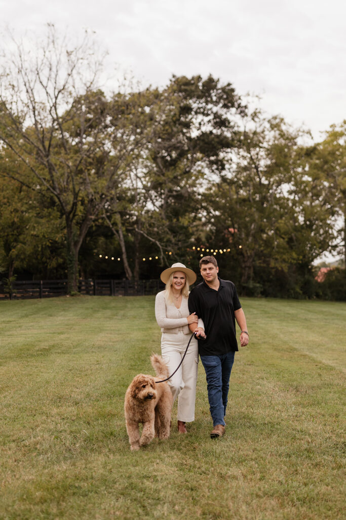 cute picture of the couple and their dog