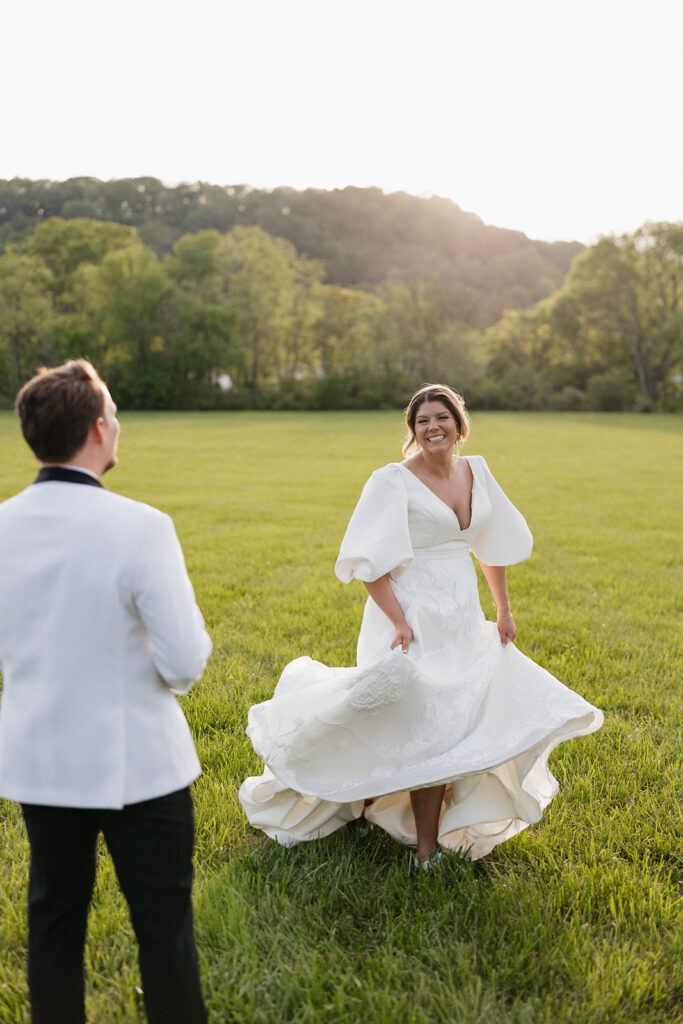 couple dancing during their golden hour portraits