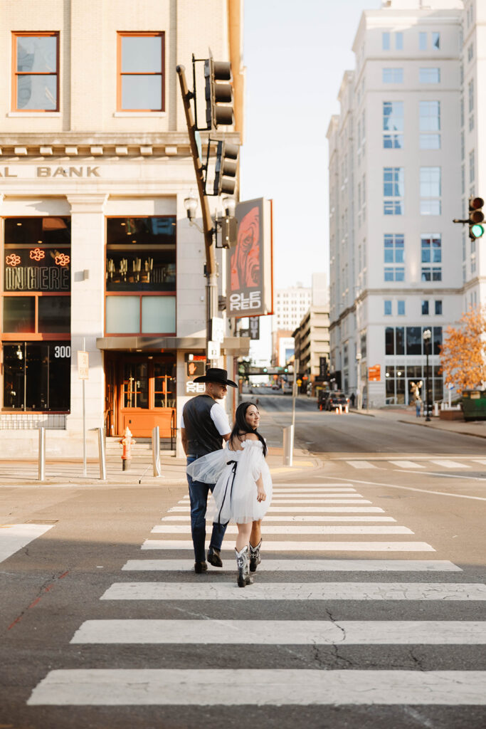 cute couple at their fun couple session in nashville