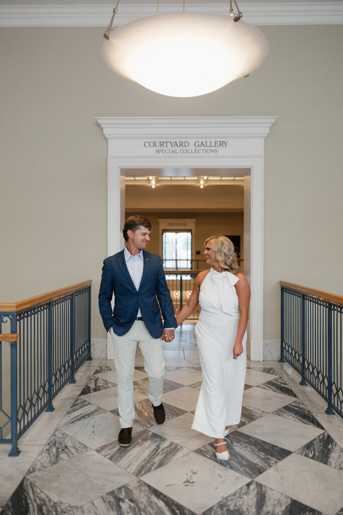couple holding hands during their photoshoot