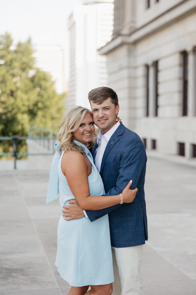 couple posing for the camera during their session