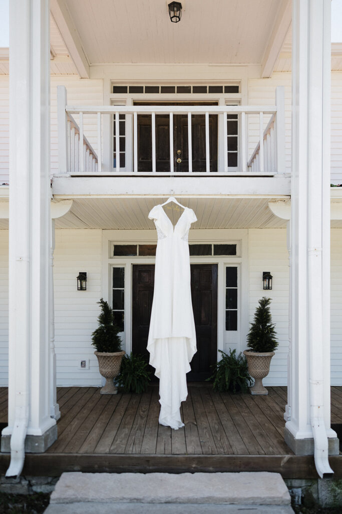 cute closeup shot of the wedding dress