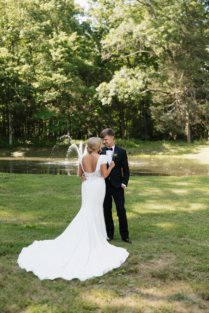 cute picture of the bride and groom before their ceremony