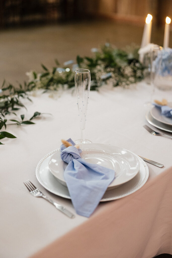 elegant and timeless details at the wedding reception