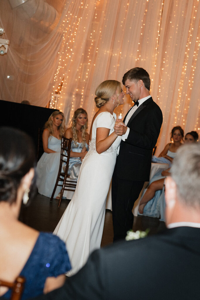 cute couple at the first dance