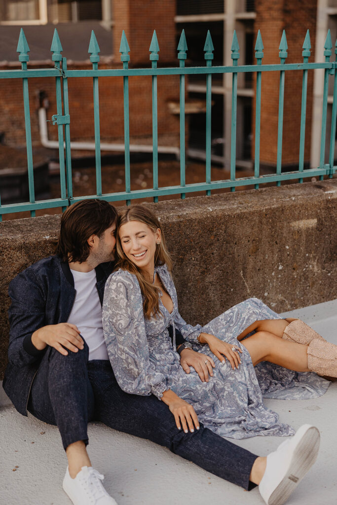 cute couple at their fun photoshoot in nashville